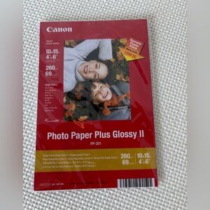 CANON 4x6 inch PHOTO PAPER Plus Glossy II Sample Pack 10 sheets New in Package